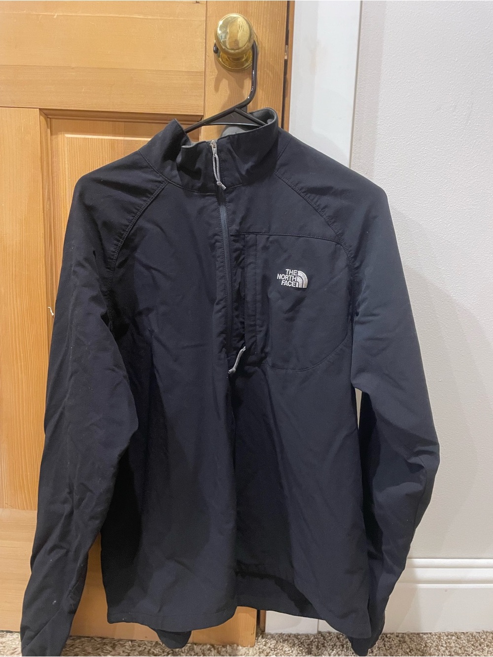 The North Face flight series Black Men's Windbreaker Half-Zip Jacket